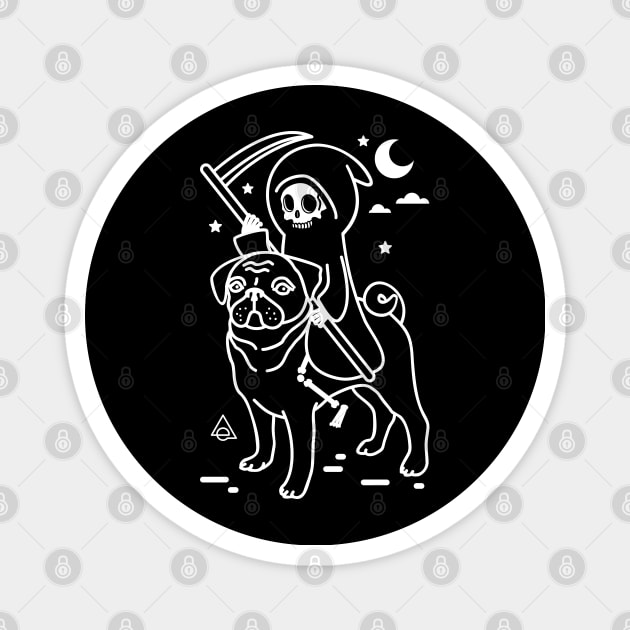 Death rides a pug Magnet by Eluviate